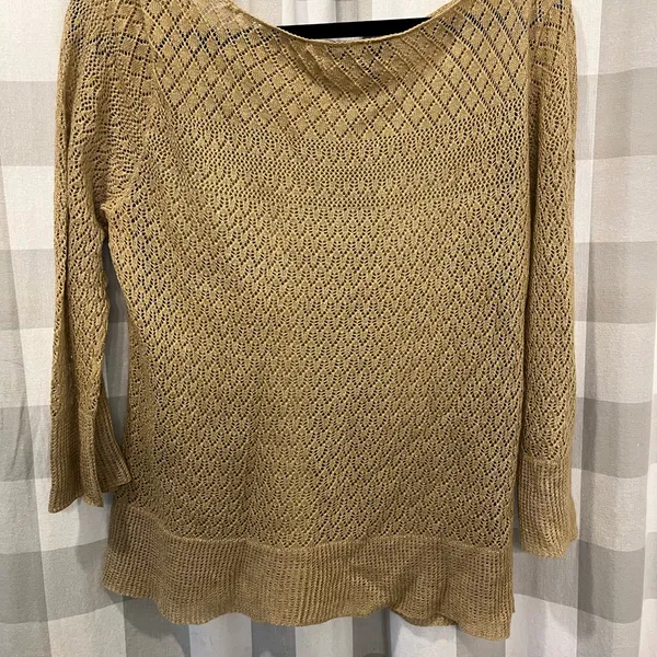 Ralph Lauren Beige Knit Scoop Neck Sweater - Image 4