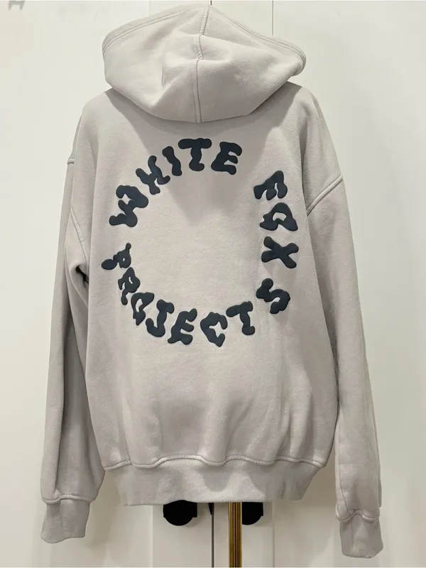 White Fox Boutique Project 5 Hoodie Small Gray Lounge Oversized Comfy Travel - Image 5