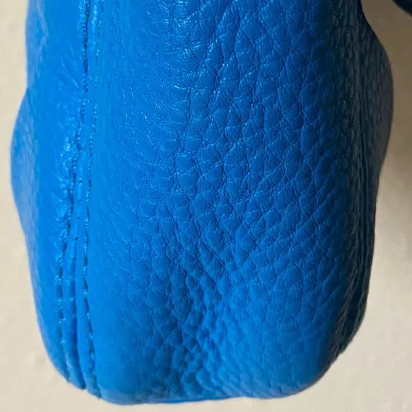 Michael Kors Statement Blue Leather Crossbody Bag EUC! - Image 5