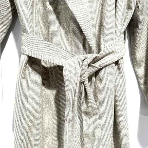 NWOT Elizabeth & James Women's Herringbone Long Belted Coat - Image 4