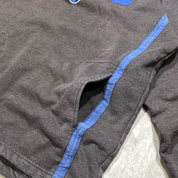 Vintage Y2K Grey and Blue Embroidered NFL Indianapolis Colts Hoodie Sweatshirt - Image 4