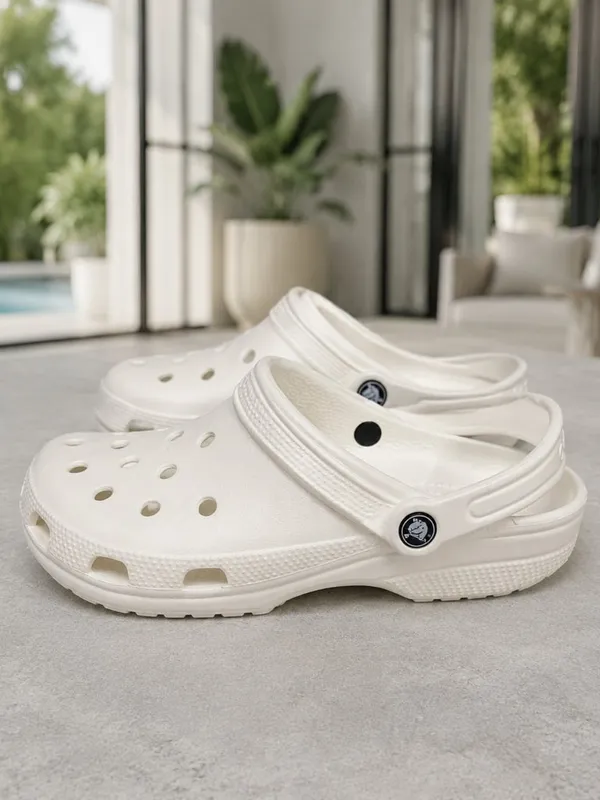 Crocs Classic Clog Off White Women’s 12 Men’s 10 Unisex Slip On NWT - Image 2