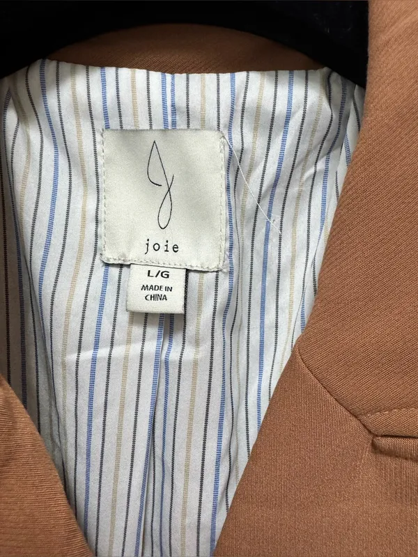 Joie Double-Breasted Women's Blazer Jacket - Camel Brown Taupe - Image 2
