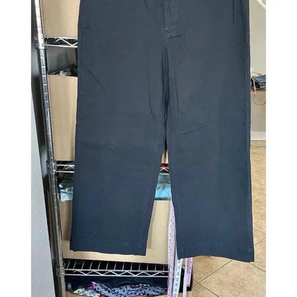 Old Navy Black Pants Women’s High Rise Wide Leg Sz 10 - Image 5