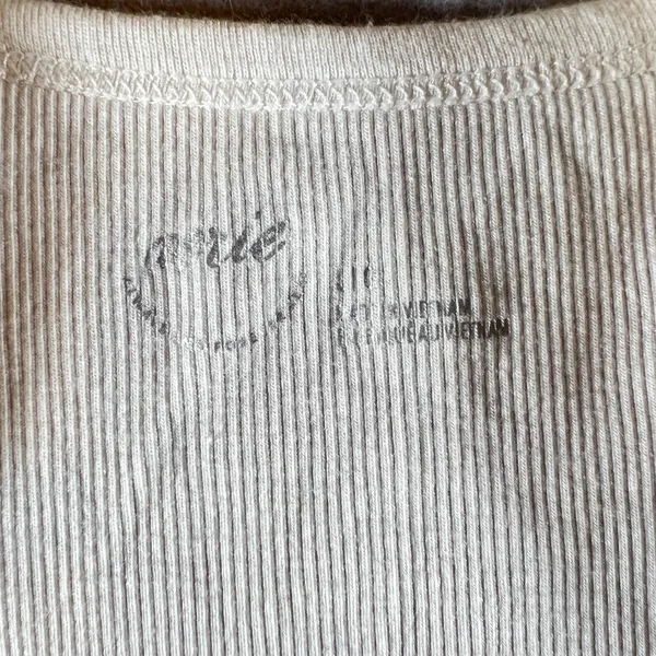 766 | NWOT Aerie Ribbed Embroidered Clover Racerback Tank Top White Womens Large - Image 5