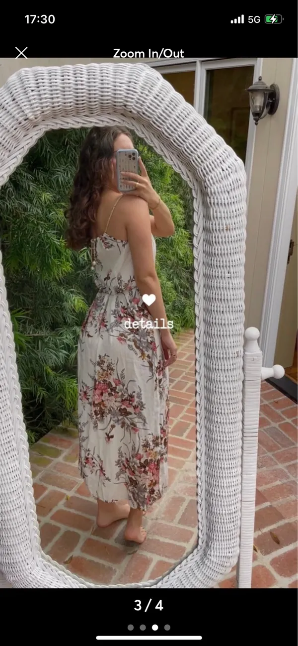 Beautiful variegated rope floral maxi dress - Image 3