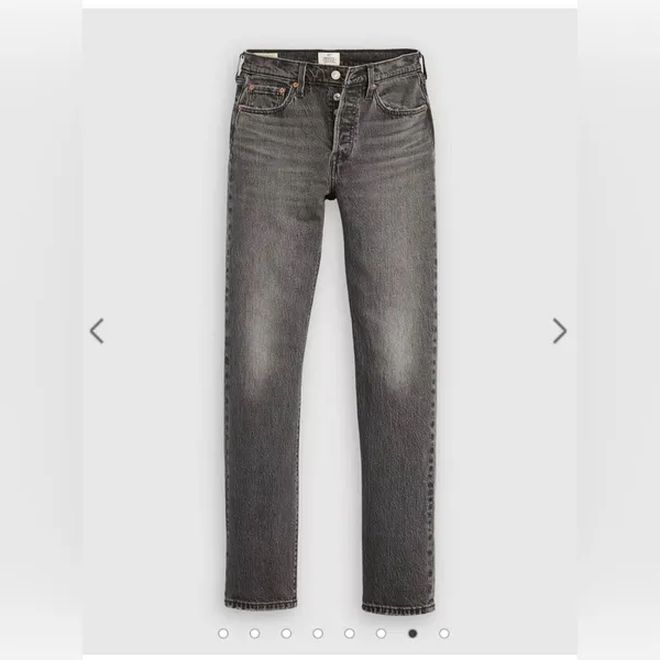 Levi's Black 501 high-rise straight-leg denim jeans - Image 3