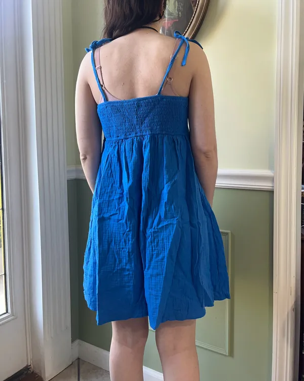 SHEIN blue tie sundress - Image 2