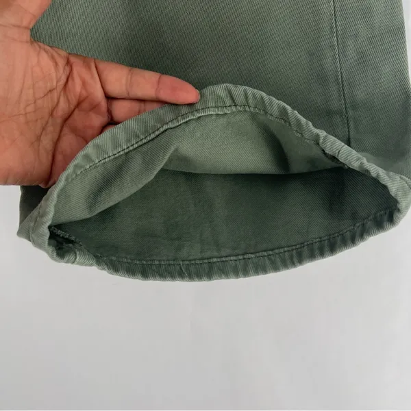 Vervet Cargo Wide Leg Jeans Army Green High Rise Utility 100% Cotton Size 26 - Image 7