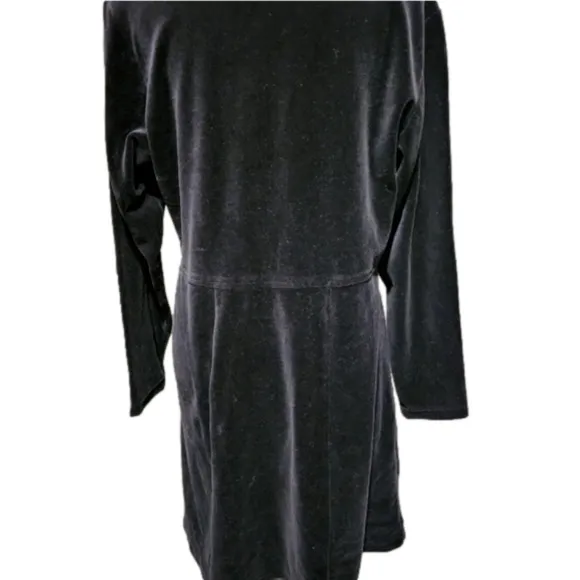 L L Bean Dress Black Stretch Long Sleeve Medium - Image 2
