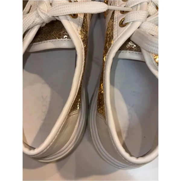 GEOX gold glitter leather sneakers 8 - Image 8