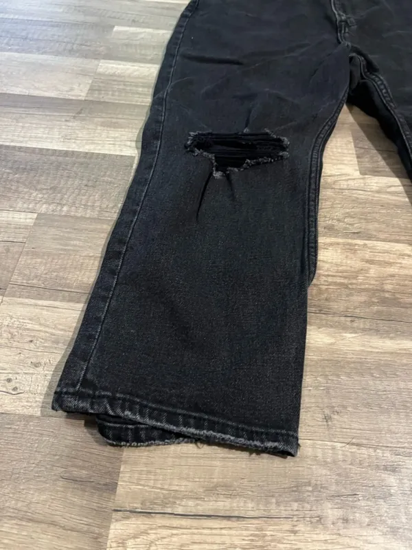 Abercrombie & Fitch Woman’s The Ankle Straight Ultra High Rise Black Jeans 29 - Image 3