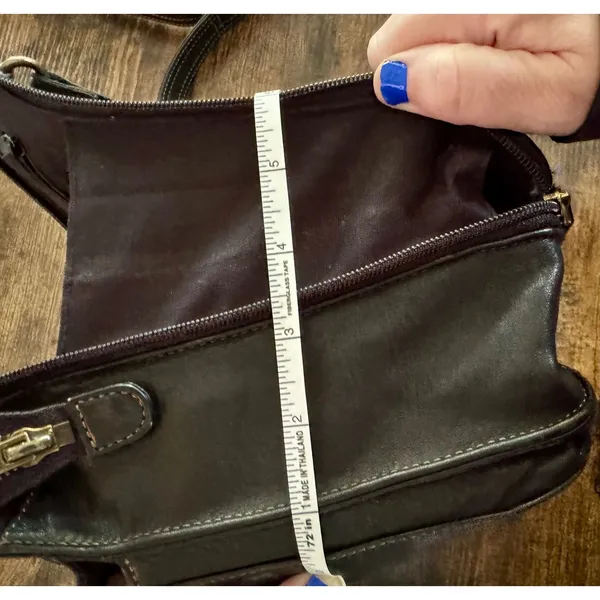 Fossil Black Leather Crossbody Organizer Bag With ID‎ Window And Card Slots - Image 11