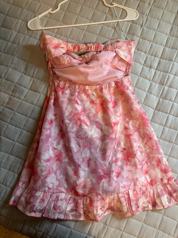 Hello Molly Pink Floral Mini Dress - Image 2
