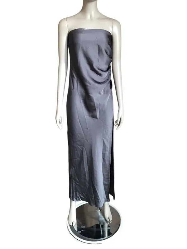 NWT Hello Molly Charcoal Gray Strapless Maxi Dress - Image 2