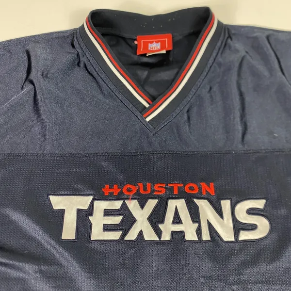 Houston Texans Shirt Mens XL Blue NFL Football Castrol Sponsor Jersey Vintage - Image 3
