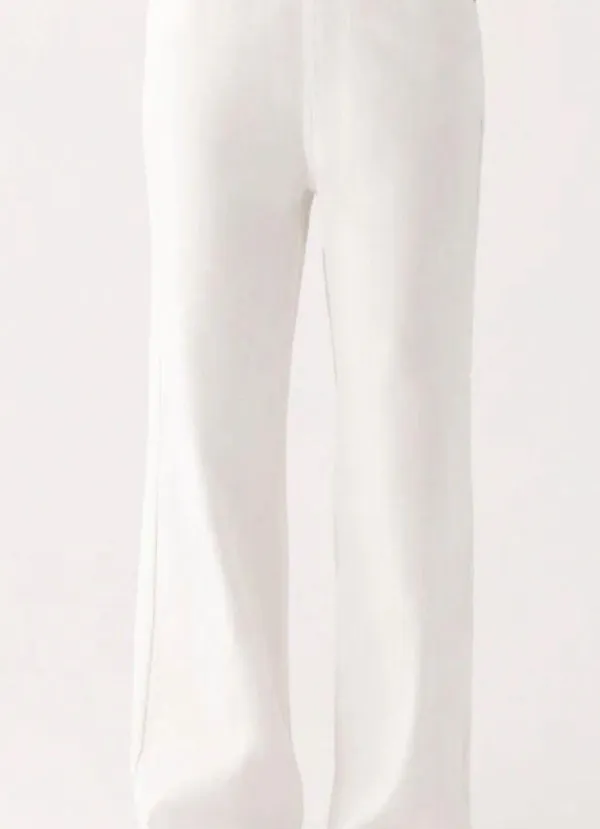 Peppermayo Exclusive - Back Again Straight Leg Denim Jeans - White - Image 5