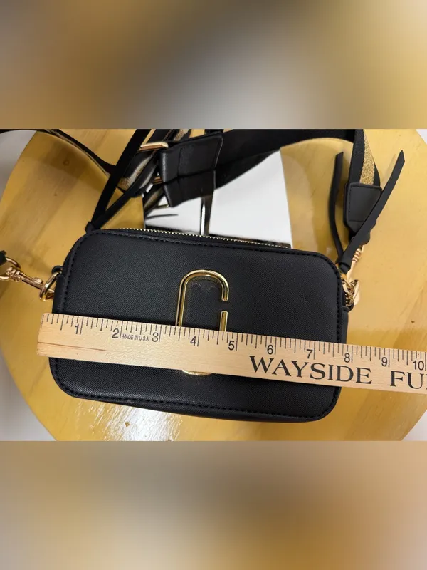 Marc Jacobs Black Saffiano Leather Crossbody Snapshot Camera Bag w 2 Pockets - Image 14