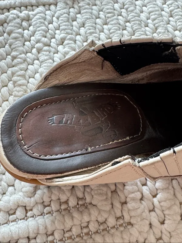 Freebird by Steven Cream Leather Western Slip-On Mules - Image 5