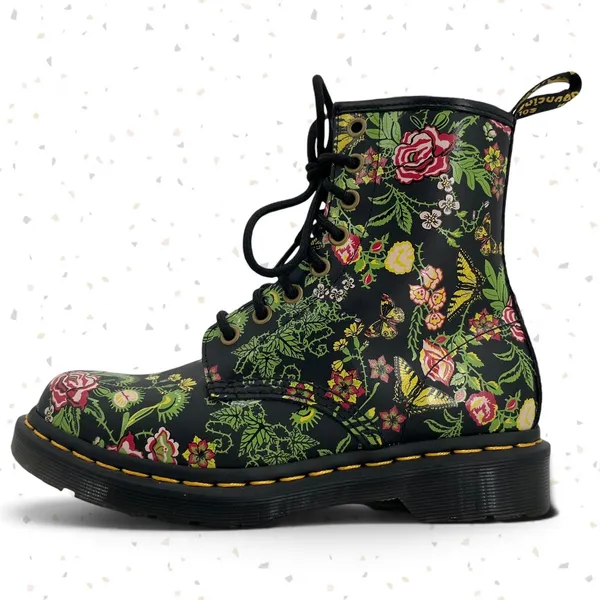 Dr. Martens 1460 Floral Bloom Venus Flytrap Butterfly Print Leather Boots Size 6 - Image 6