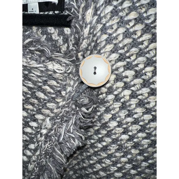 Anthropologie Angel of the North Tipperary Knit Sweater Jacket‎ Gray Small EUC - Image 3