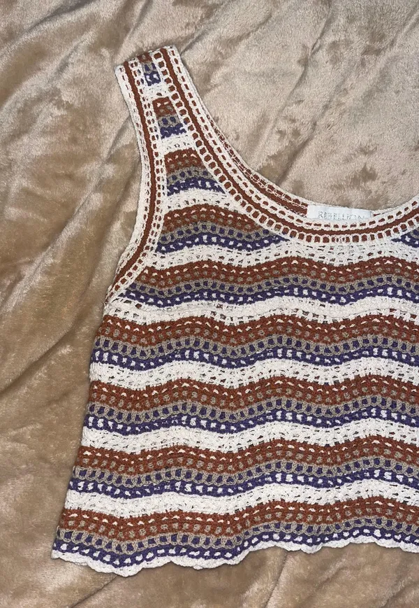 Rebellion Knit Crop Top - Image 3