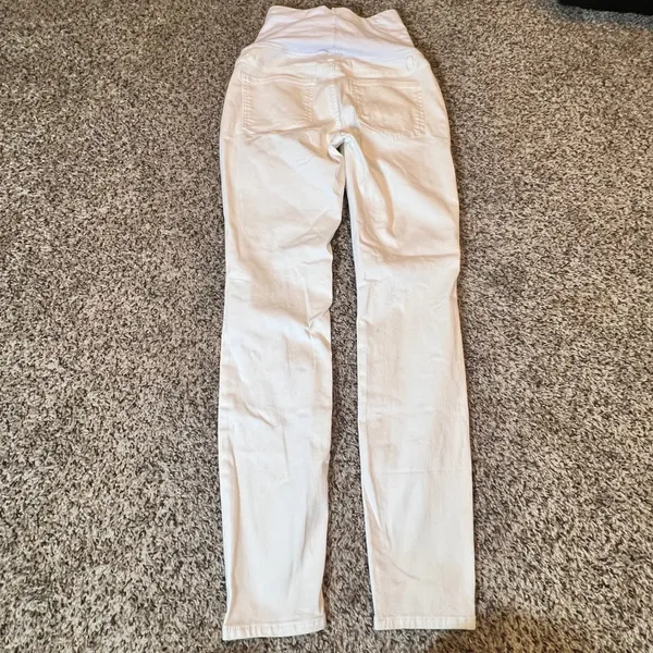 Gap Maternity White Skinny Jeans Full Panel‎ Size 27 4R Denim Pants - Image 5