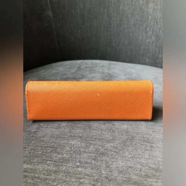 Orange Narrow Tory Burch Eyeglasses Case - Image 3