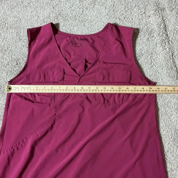 5.11 Tactical Womens Sleeveless V-Neck Utility Top‎ Berry Wine Red Size Large - Image 3