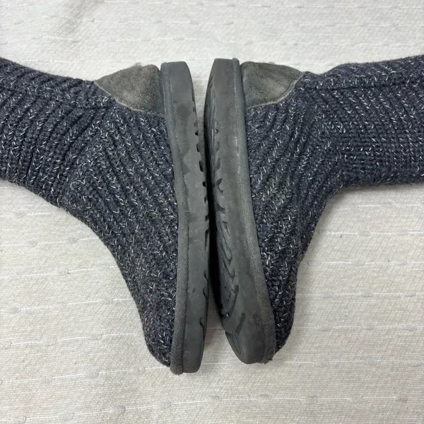 UGG Australia Cardy Tall Black Sweater Knit Button Boots Women’s Size US‎ 7 - Image 7