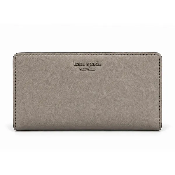 Kate Spade New York Gray Women's Bifold Wallet Zip Coin, Clear ID, Logo - Image 4