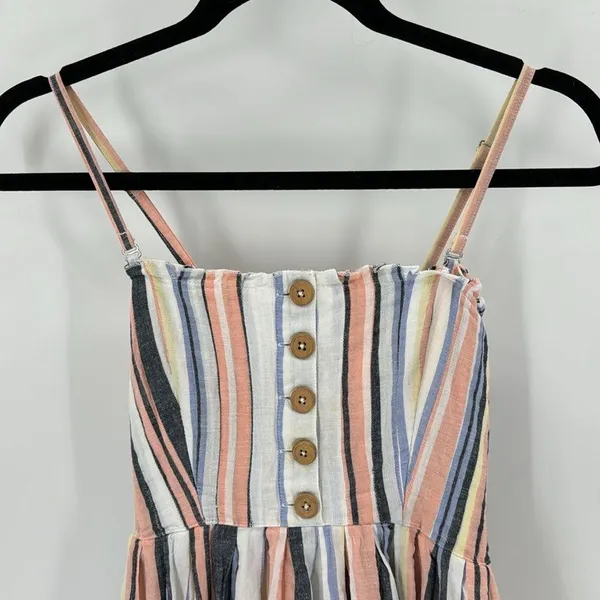 Free People Lilah Pleated Tube Midi Dress cotton summer lightweight adjustable - Image 3