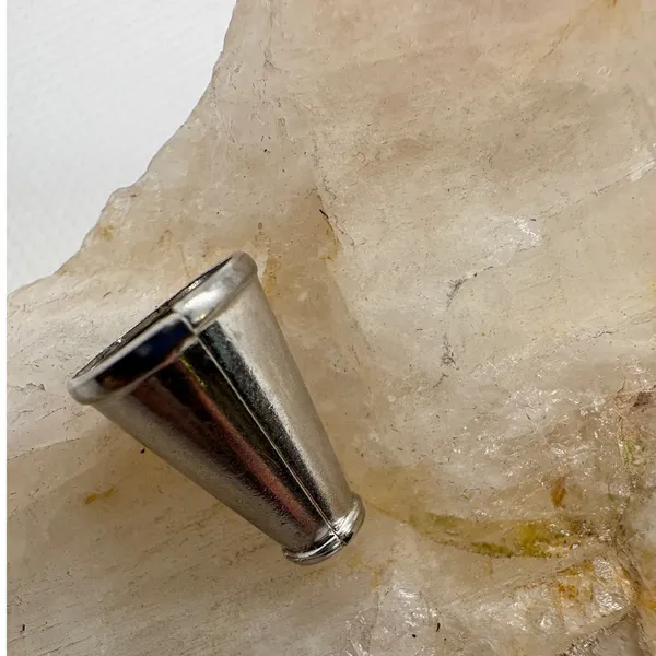 Vintage Megaphone Charm‎ Silver Tone Cheerleader Spirit Magnetic Pendant 1.97g - Image 2