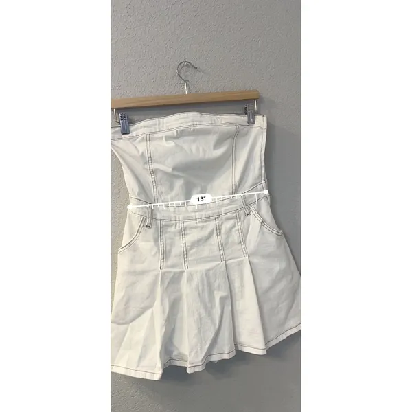day + moon Denim White Mini Dress; Excellent Condition; Sz m - Image 3