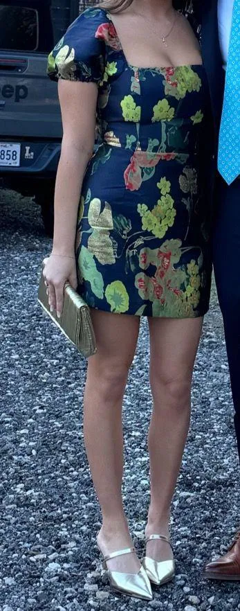 Floral Lulus Dress Mini Puff Sleeve - Image 2