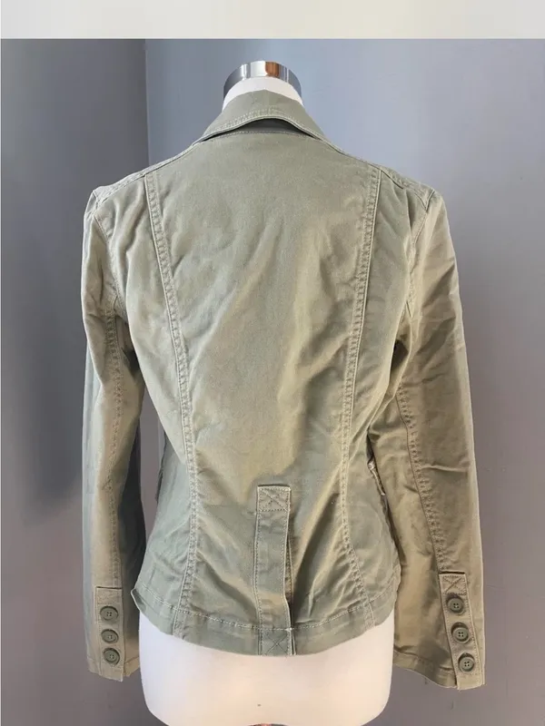 GAP Olive Green Cotton Suit Jacket Blazer - Image 3