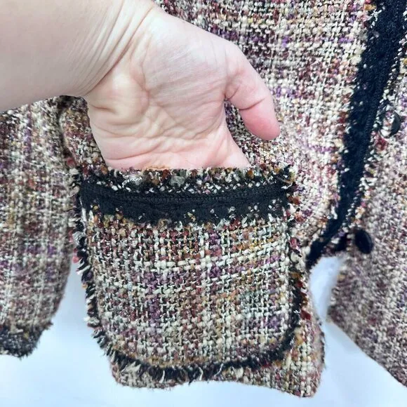 Coldwater Creek Size 16 Tweed Jacket Classic‎ Career Feminine Academia Fall - Image 6