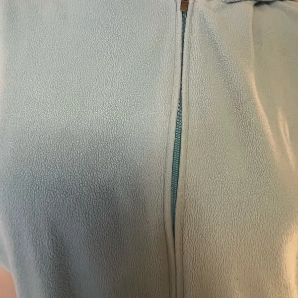 L.L. Bean Lightweight Full Zip Hoodie, Womens Size Large, Light Blue - Image 5