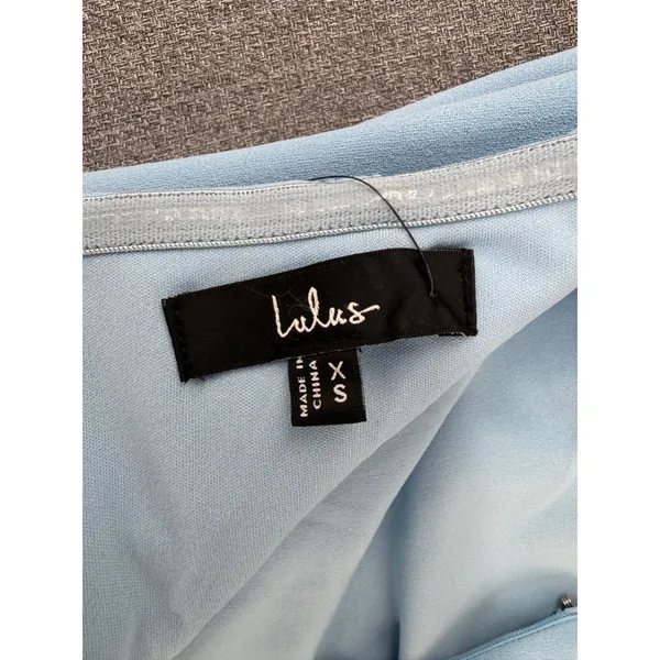 Lulus Ismene Light Blue Corset Seamed Strapless Maxi Dress NWT Sz XS - Image 5
