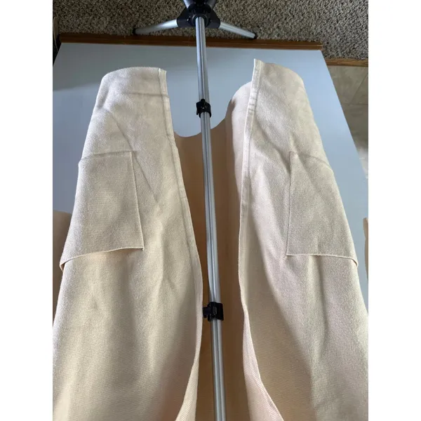 Women's Cream‎ Long Open Cardigan 2 large front pockets size small - Image 3