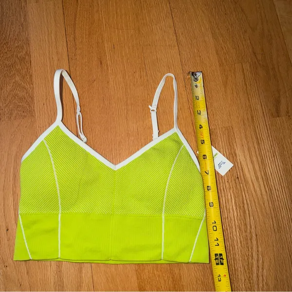 OFFLINE Aerie NWT Seamless Corset Sports Bra Lime Slush S Active Gym Yoga Pads - Image 8