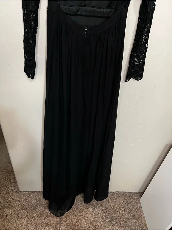 Lulus Awaken My Love Black‎ Lace Open Back Cutout Formal Gown Maxi Dress - Image 8