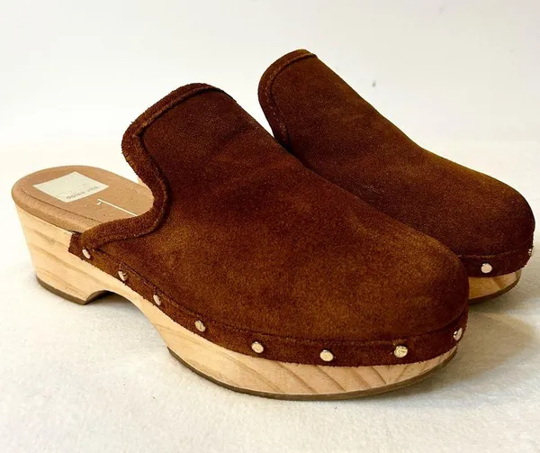 Dolce Vita Closen Slip-On Studded Clog Cognac Suede Size 7.5 - Image 3