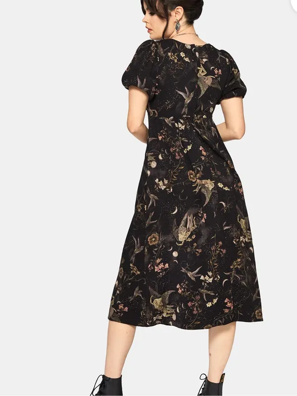 NWT Disturbia Harpyiai Puff Sleeve Midi Dress - Image 3