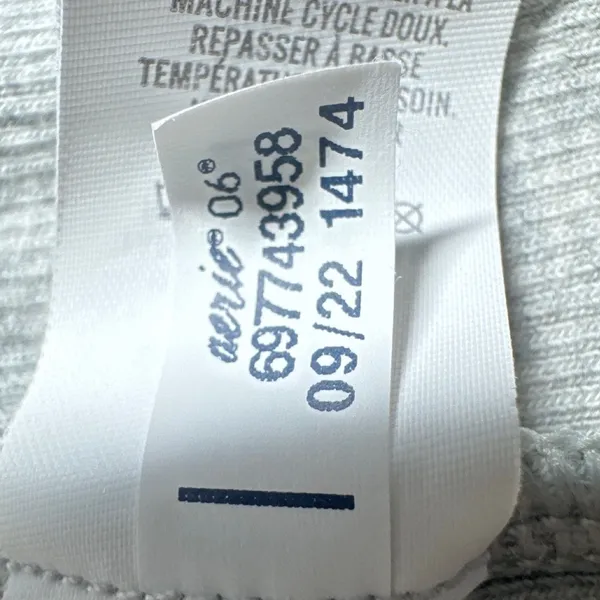 Aerie Ribbed Bustier‎ Mini Dress Grey Cotton Blend Sleeveless Bodycon XL - Image 6