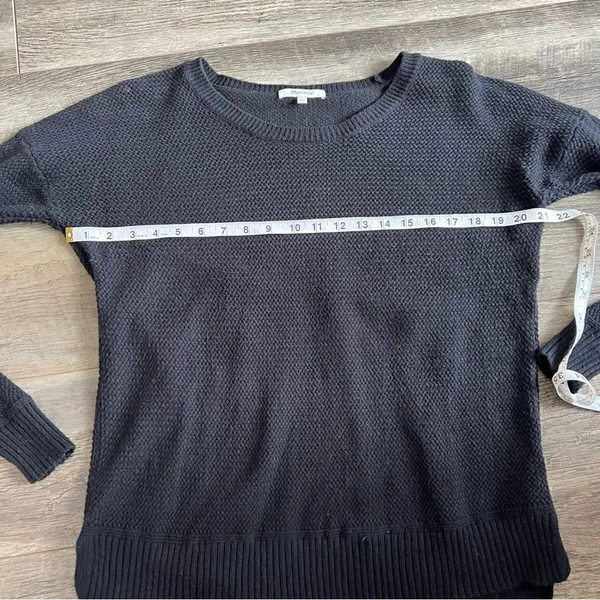 Madewell Chronicle Textured Pullover Sweater Black Size Small Crewneck Sweater - Image 7