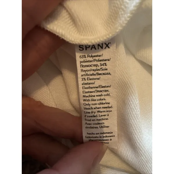 SPANX Perfect Length Dolman Sleeve Sweatshirt Top Soft White Heather Size M/M - Image 6