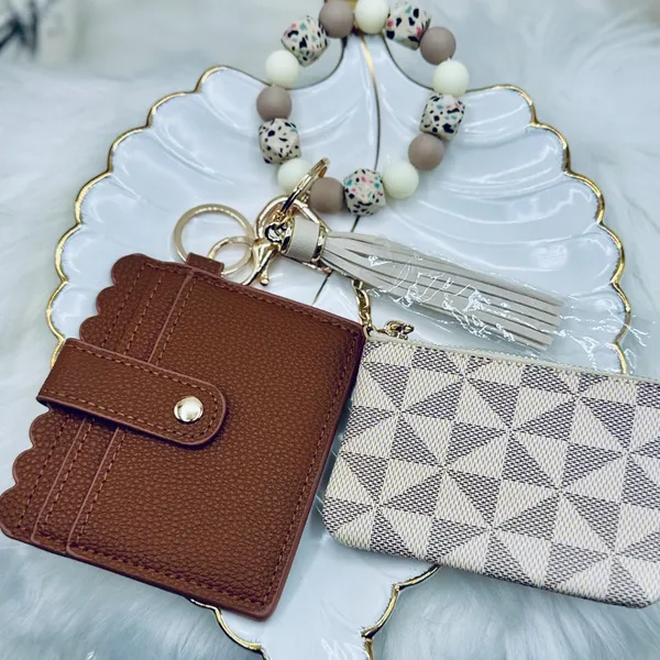Double Joy Wallet Wristlet Style B Brown - Image 3