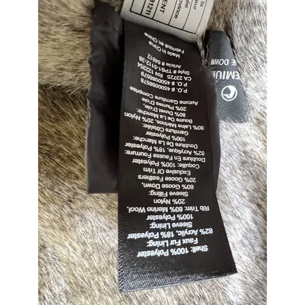 Aritza Babaton Oskar Parka Jacket Faux Fur Lined‎ Down Fill Charcoal Women’s XS - Image 11