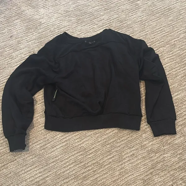 Patrizia Pepe Black Sweater with Multicolor Design Size 0 - Image 3